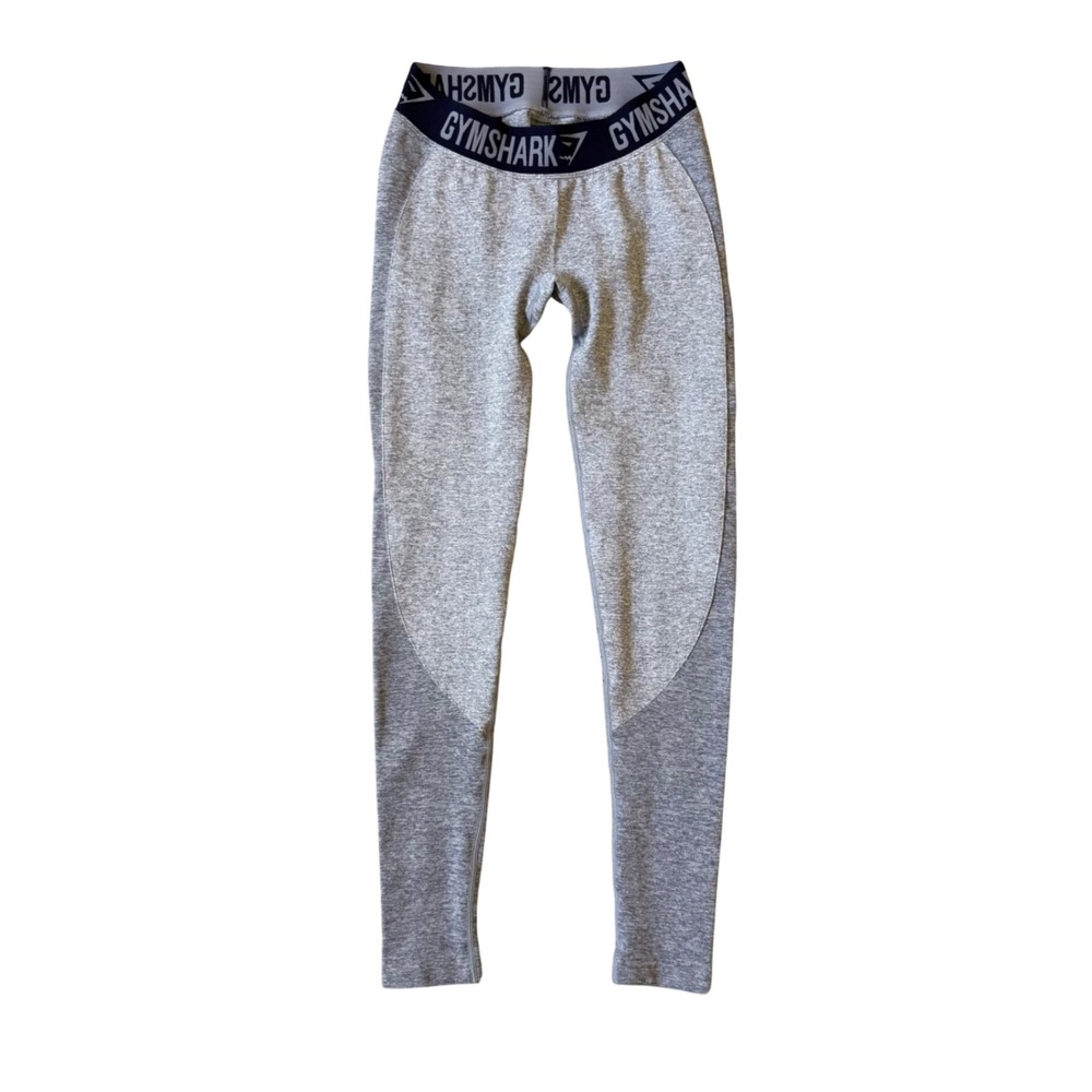 Gymshark Flex High Waisted Leggings Grey & Navy Seamless Size S